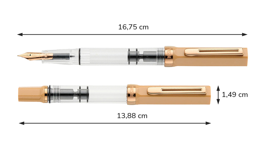 twsbi eco caffe bronze rozměry pera